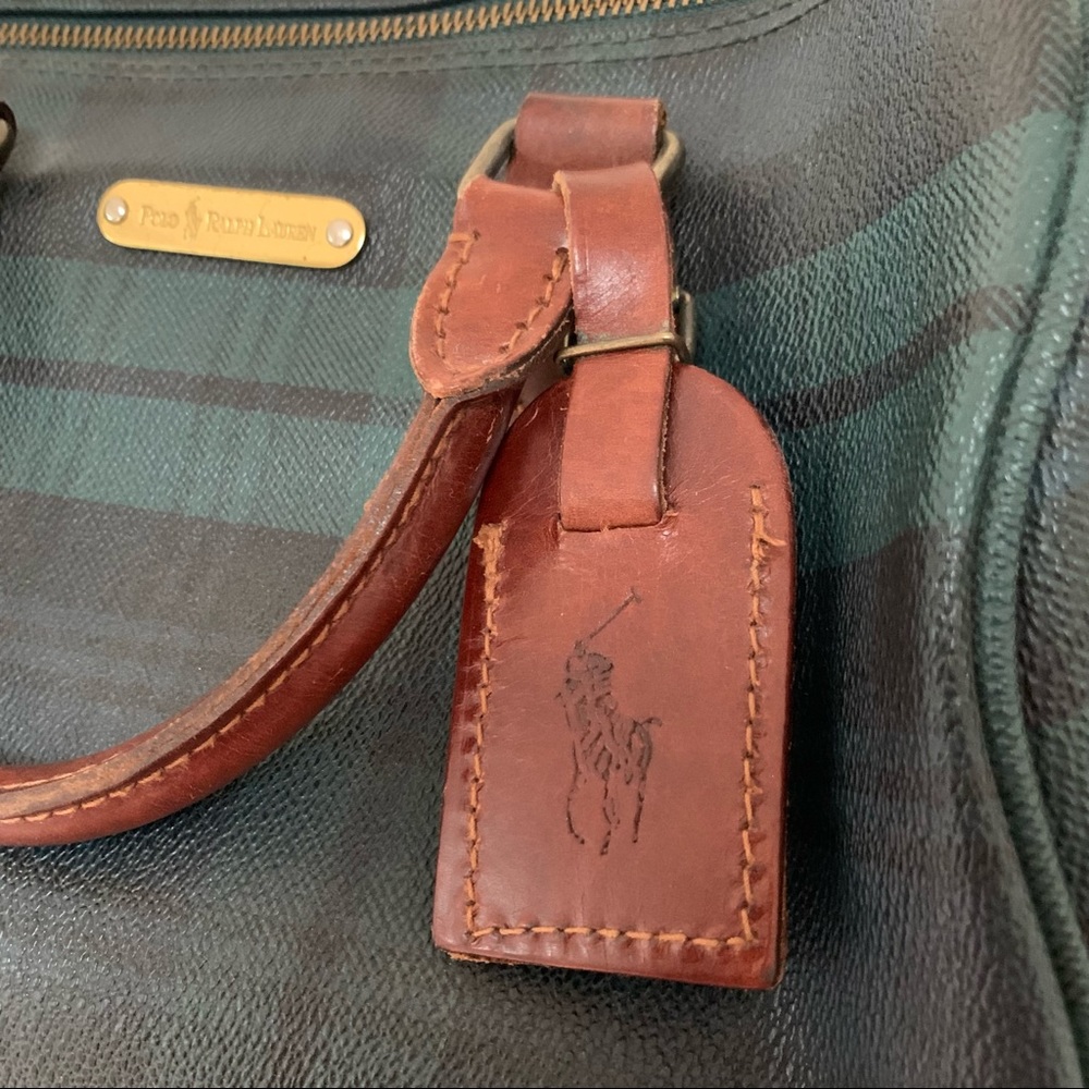 Vintage Polo Ralph Lauren Blackwatch Green Check Speedy Bag - Picture 4 of 14